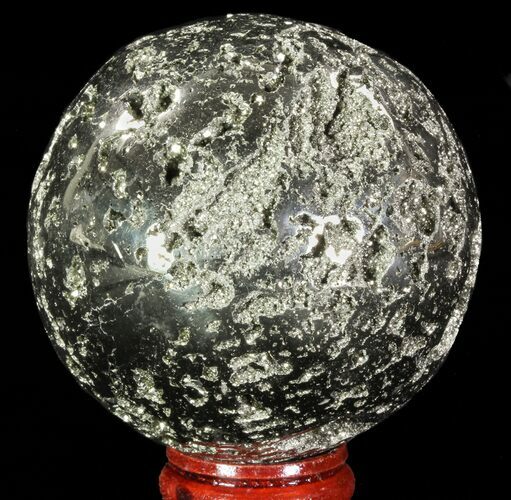 Polished Pyrite Sphere - Peru #65130